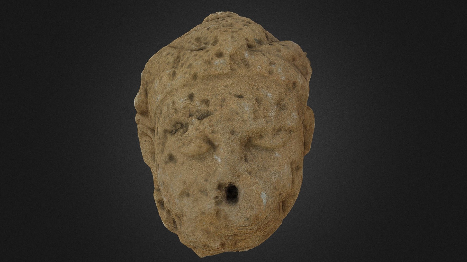 Carved Coral Head of Buddha