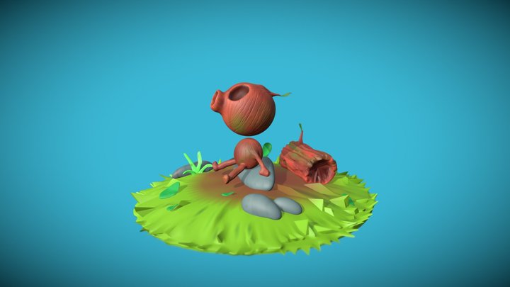 Wood Man - Hilda 3D Model