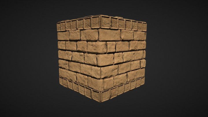 Persian Achaemenid Wall Material 3D Model