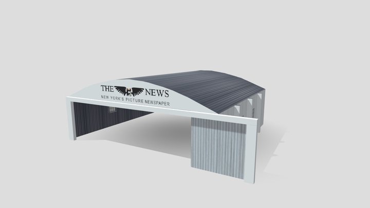 Daily News Hangar at Zahns Airport 3D Model