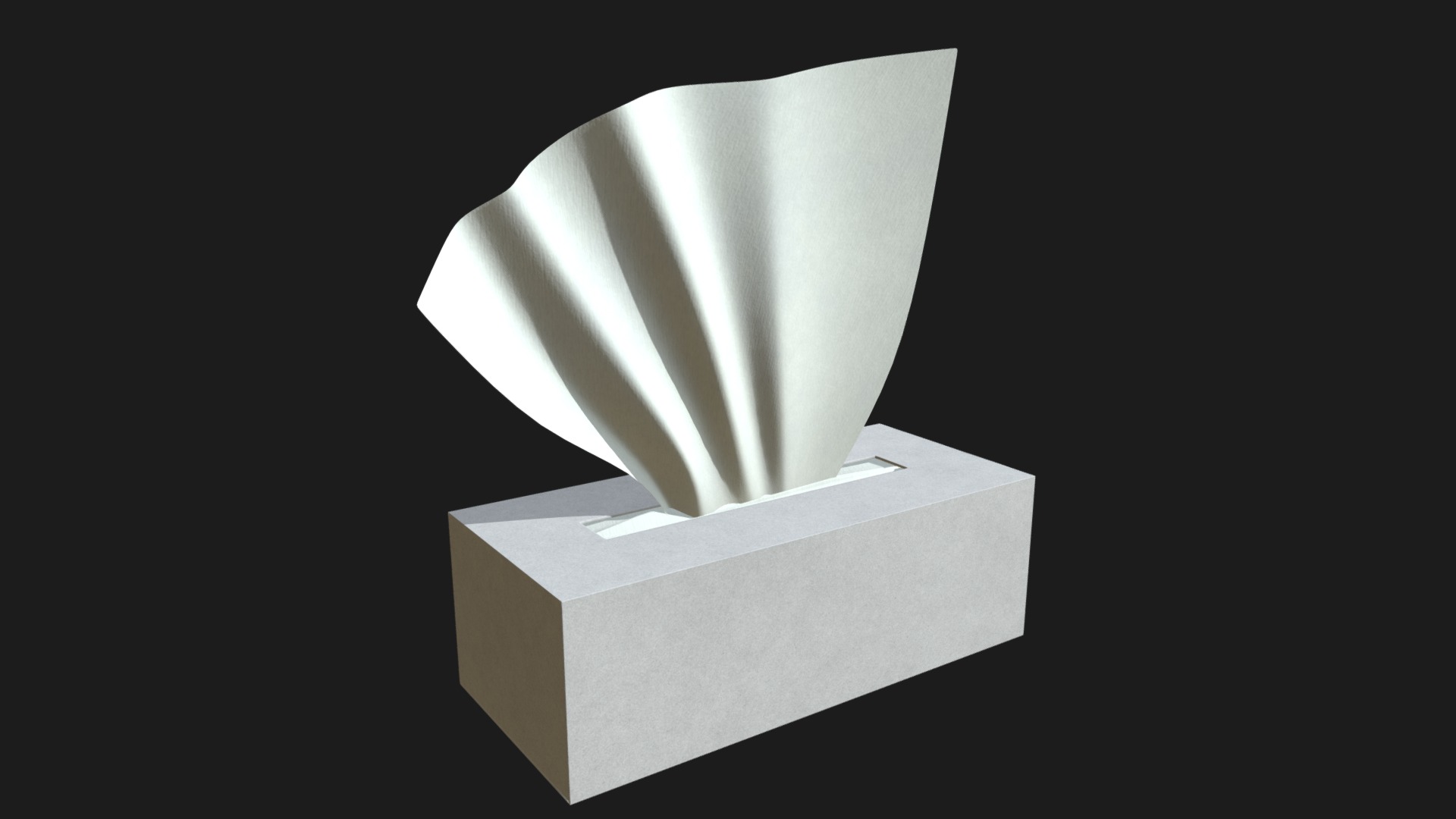 3D model Tissue box - This is a 3D model of the Tissue box. The 3D model is about a box with a lid.