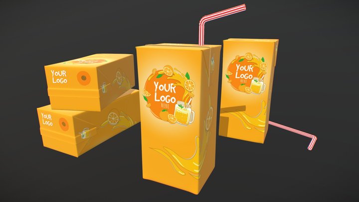 Little Package Box Juice 3D Model