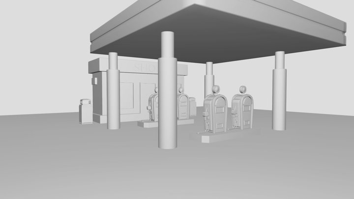 Petrol Pump 3D Model