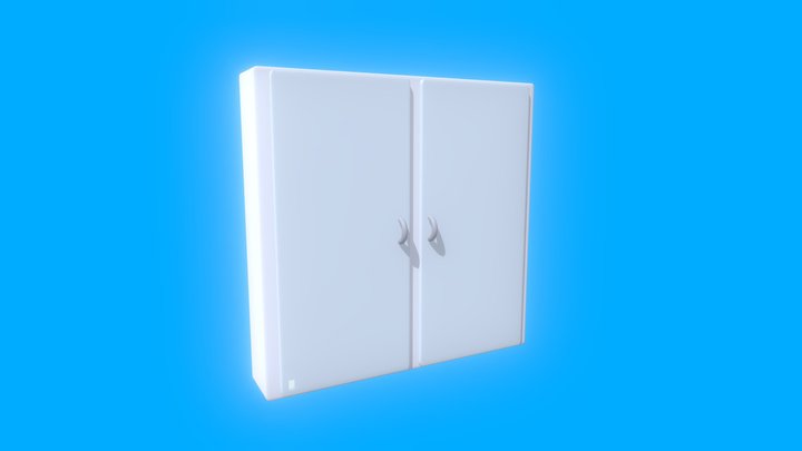 LowPoly Wardrobe 3D Model