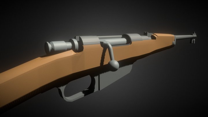 Carcano M38 Cavalry 3D Model