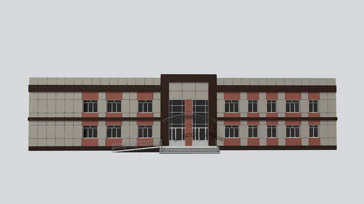 Здание Социальной защиты. Заводоуковск 3D Model