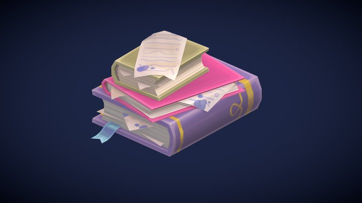 Books Collection 3D Model