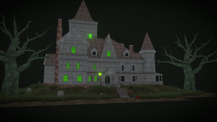 Modular Kit Build Showcase - Haunted House 3D Model