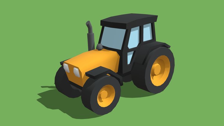 Tractor - game asset 3D Model