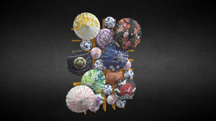Umbrella wall 3D Model
