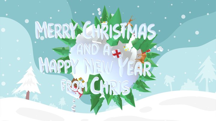 Christmas message 2021 3D Model