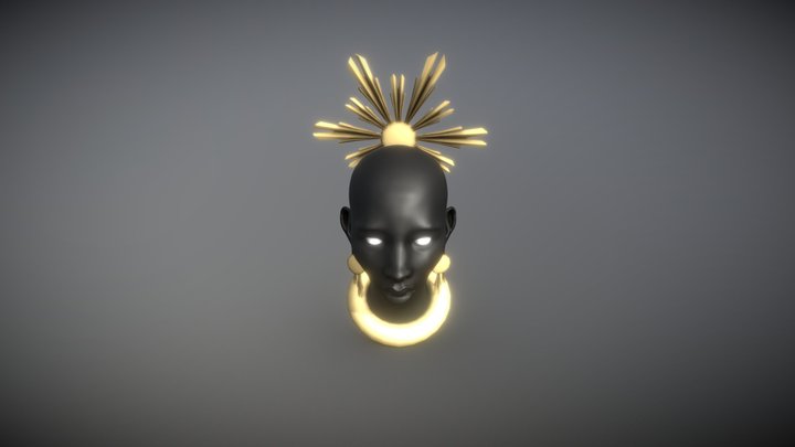 African Goddess's head 3D Model