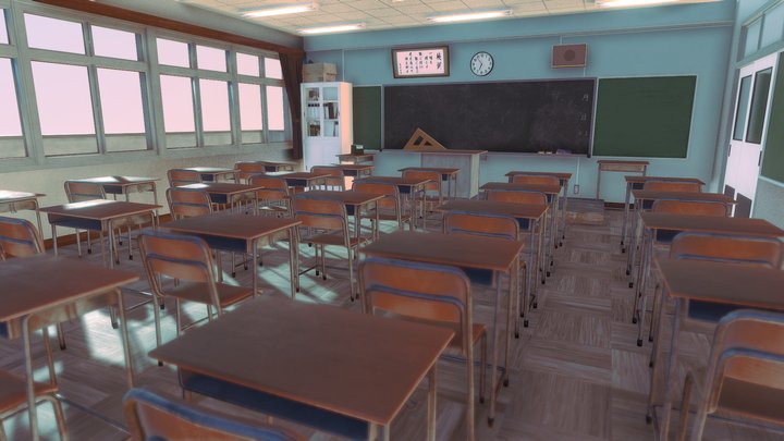 Class Room Ver.001 3D Model