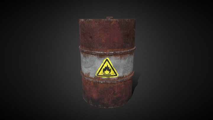 Explosive Barrel 3D Model