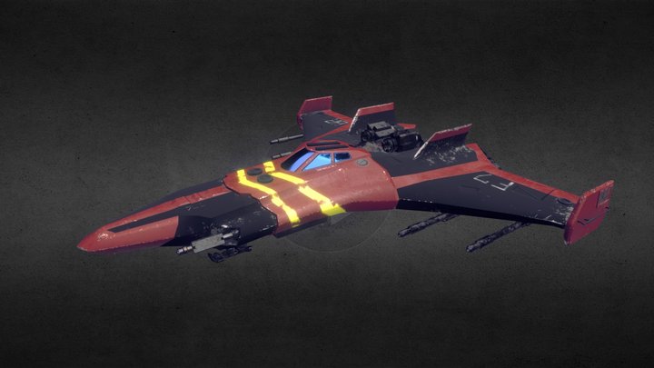ISPE-2016 Space Fighter 3D Model