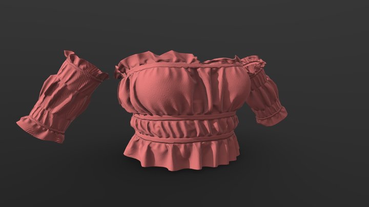 Ruffle-Top 3D Model