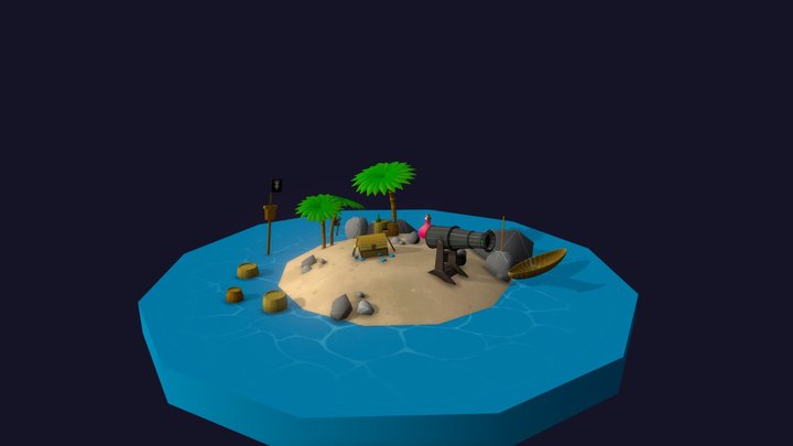 Pirate island 3D Model