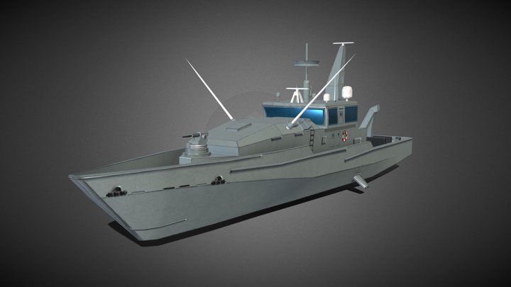 Armidale Class Vessel Boat 3D Model