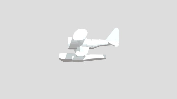 Game Art Mitsubishi F1M 3D Model