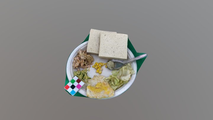 燻雞吐司 3D Model