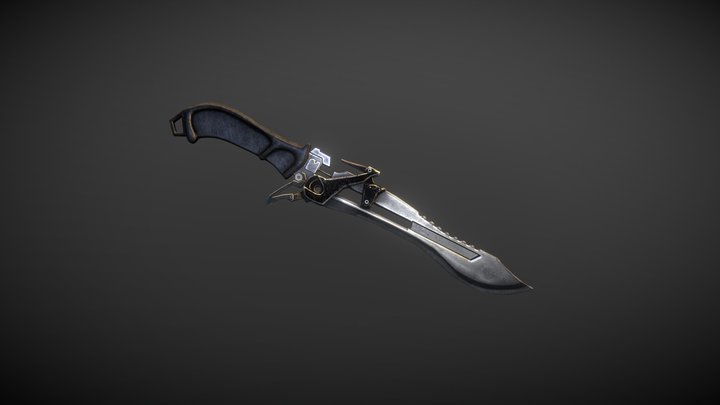 SCI-FI Millitary Knife 3D Model