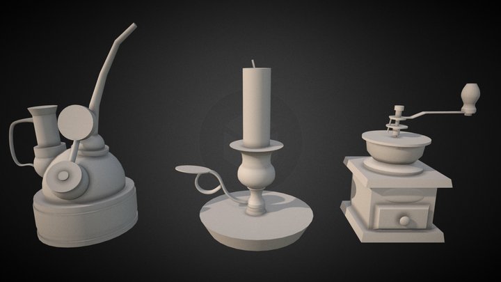 XYZ School.Three objects 3D Model