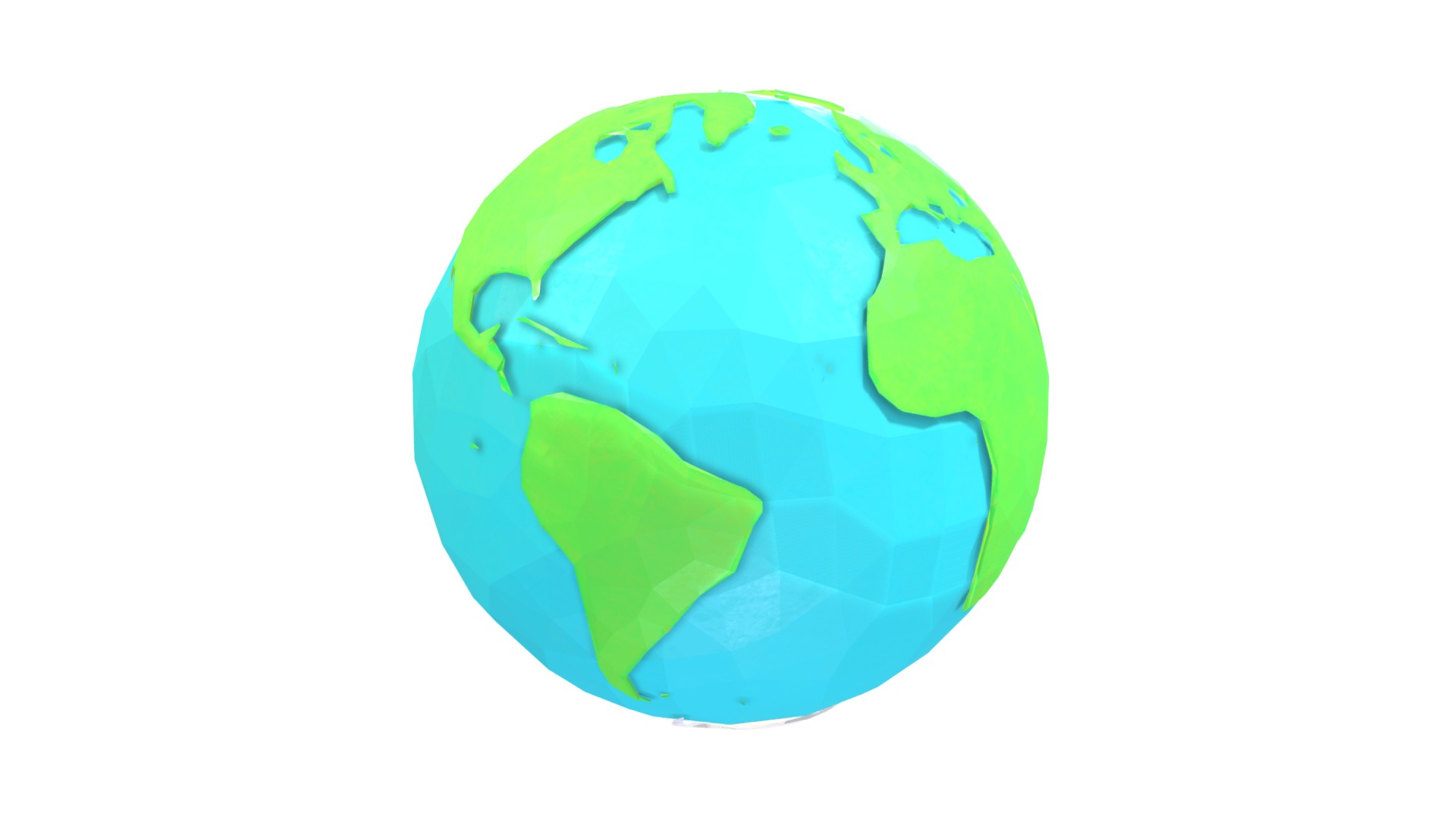 3D model Cartoon Earth World - This is a 3D model of the Cartoon Earth World. The 3D model is about diagram.