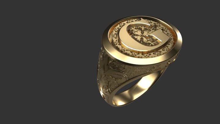 Ornamental Ring 3D Model