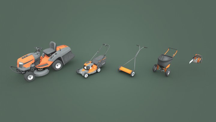 Lawn And Garden Care Equipment 3D Model