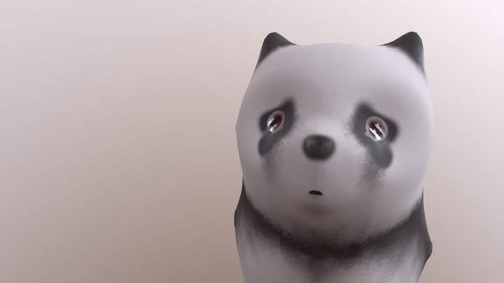 Crying Panda 3D Model
