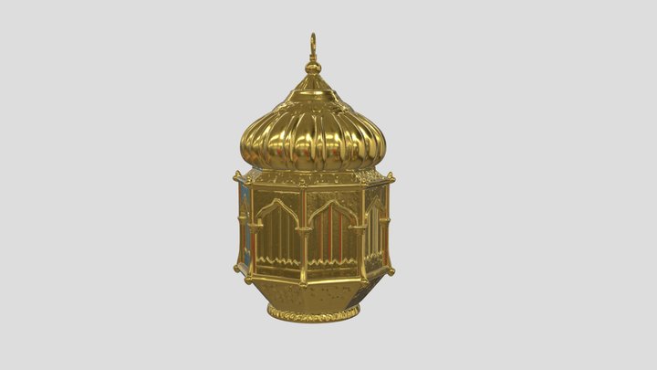 Realistic Islamic lantern , Ramadan lamp 3D Model