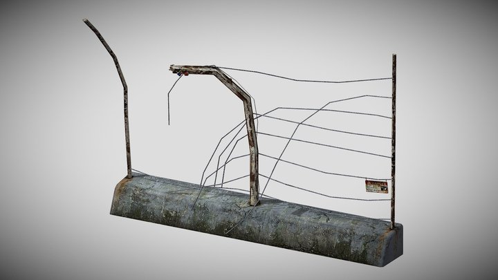 Jurassic Park ALT Broken Fence (DIRTY) – Kostenloses 3D-Modell STL