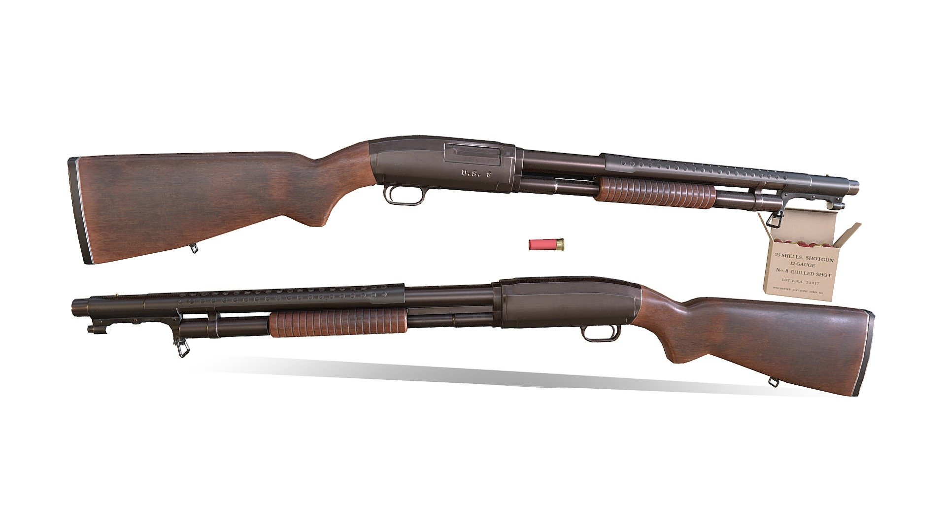 Winchester Model 12 - Trench Gun - 3D model by Dakota (@koterboat) .