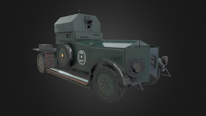 Rolls Royce 1920 MK1 Armoured Car 3D Model