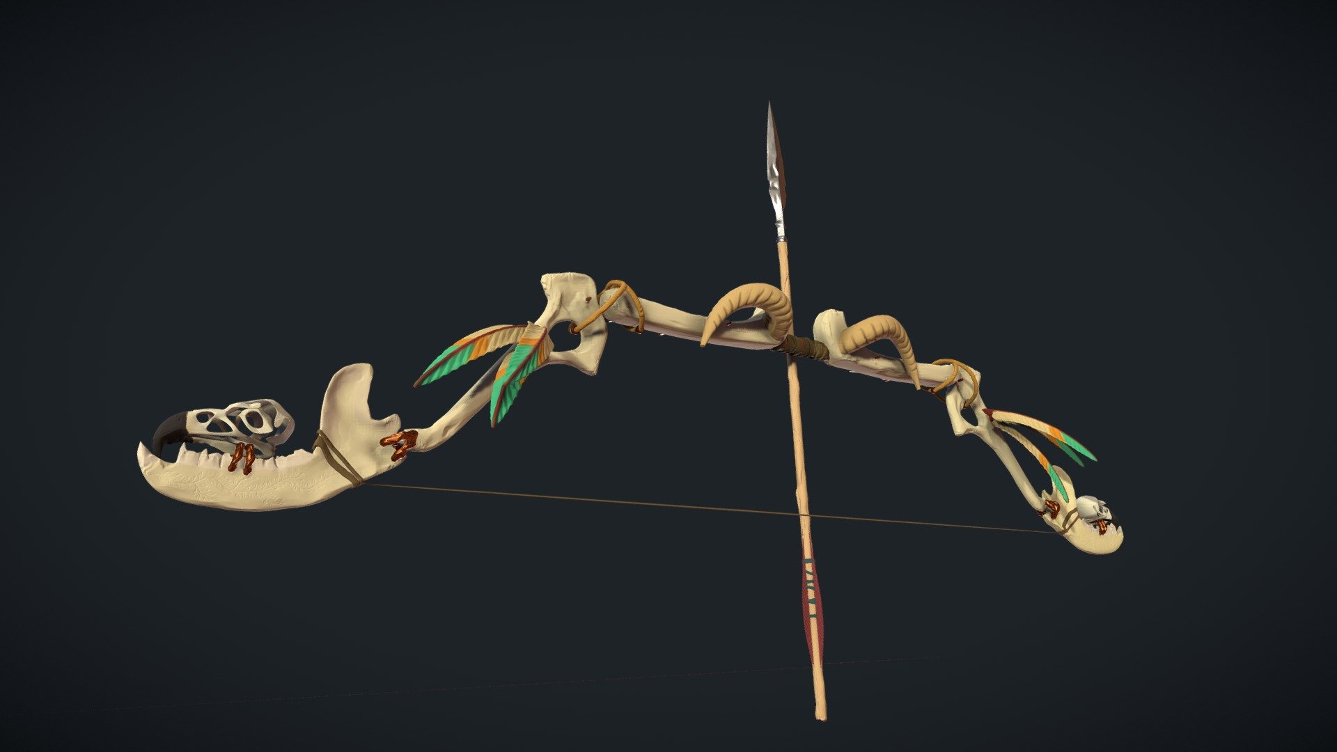 Handmade hunter's bow