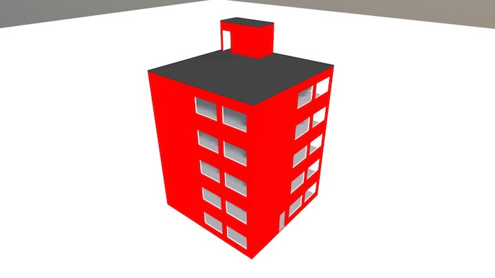 Lowpoly building 3D Model