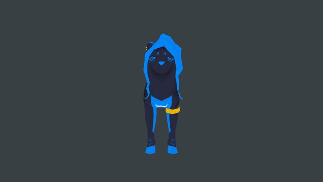 Luna Low Poly 3D Model