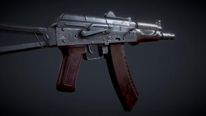 AK-74U FPS AAA Game Ready Weapon 3D Model