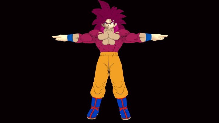 Goku SSJ4 Daima 3D Model