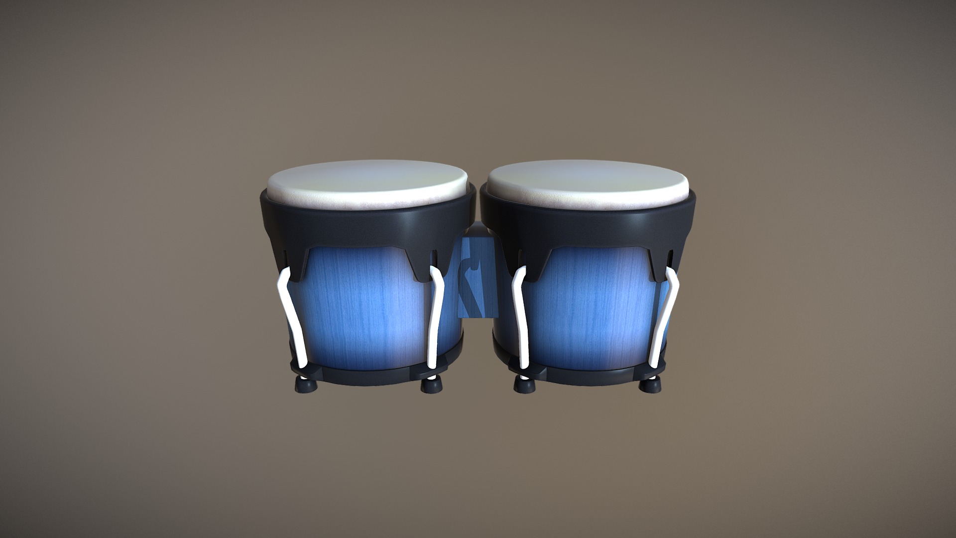 3D model Bongos - This is a 3D model of the Bongos. The 3D model is about a couple of blue chairs.