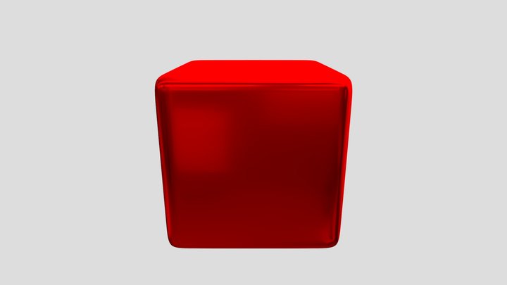 High Poly Smooth Cube 3D Model