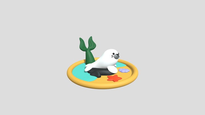 Seal In Beach 3D Model