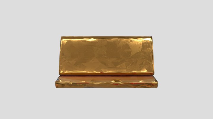 Golden Name Stand 3D Model