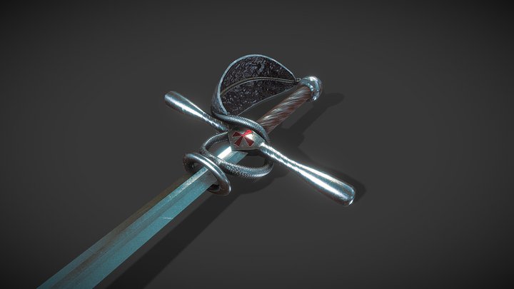 Crusader's Rapier Sword 3D Model