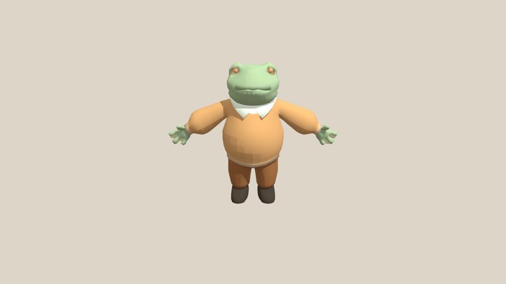 Train Frog 3D Model