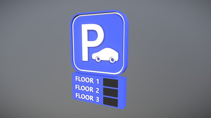 Parking Sign 3D Model