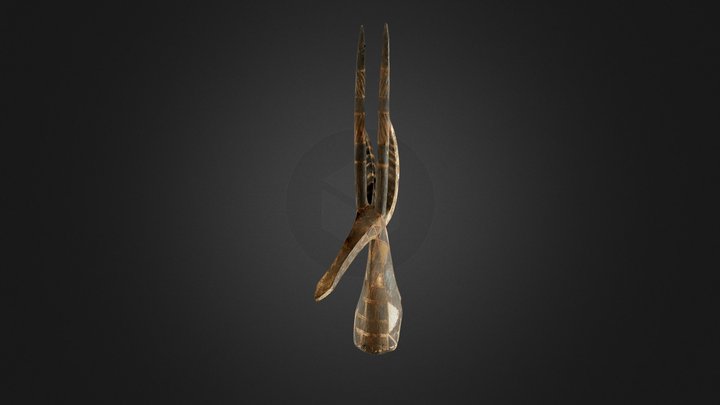 Masque Antilope Adone Féminin 3D Model