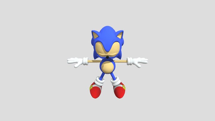 Sonic generations - classic sonic 3d model 3D Model