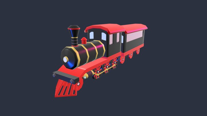 Steam Engine Train 3D Model
