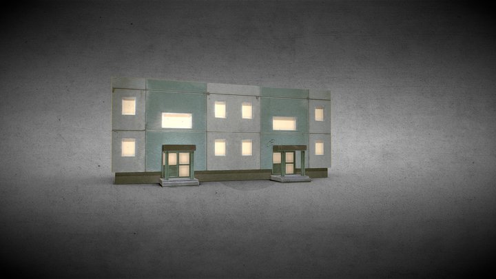Small Soviet Apartment Building - Khrushchevka 3D Model